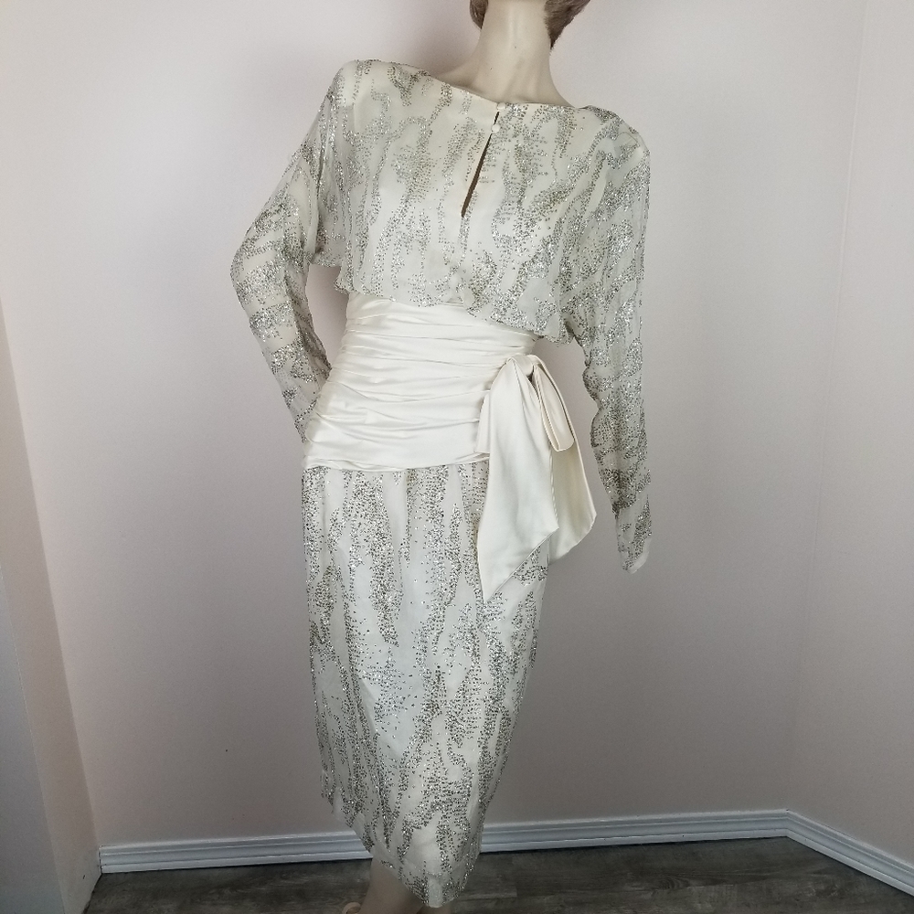 Vintage A.J. Bari sparkle dress. 100% silk